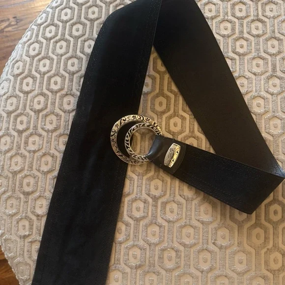 Brighton | Accessories | Brighton Black Belt With Silver  display picture 3